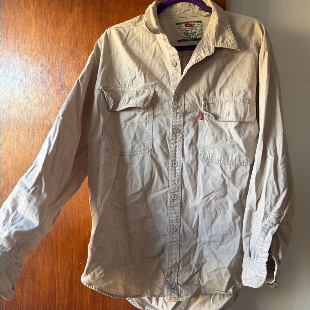 Levi’s Beige Button-Up Shirt